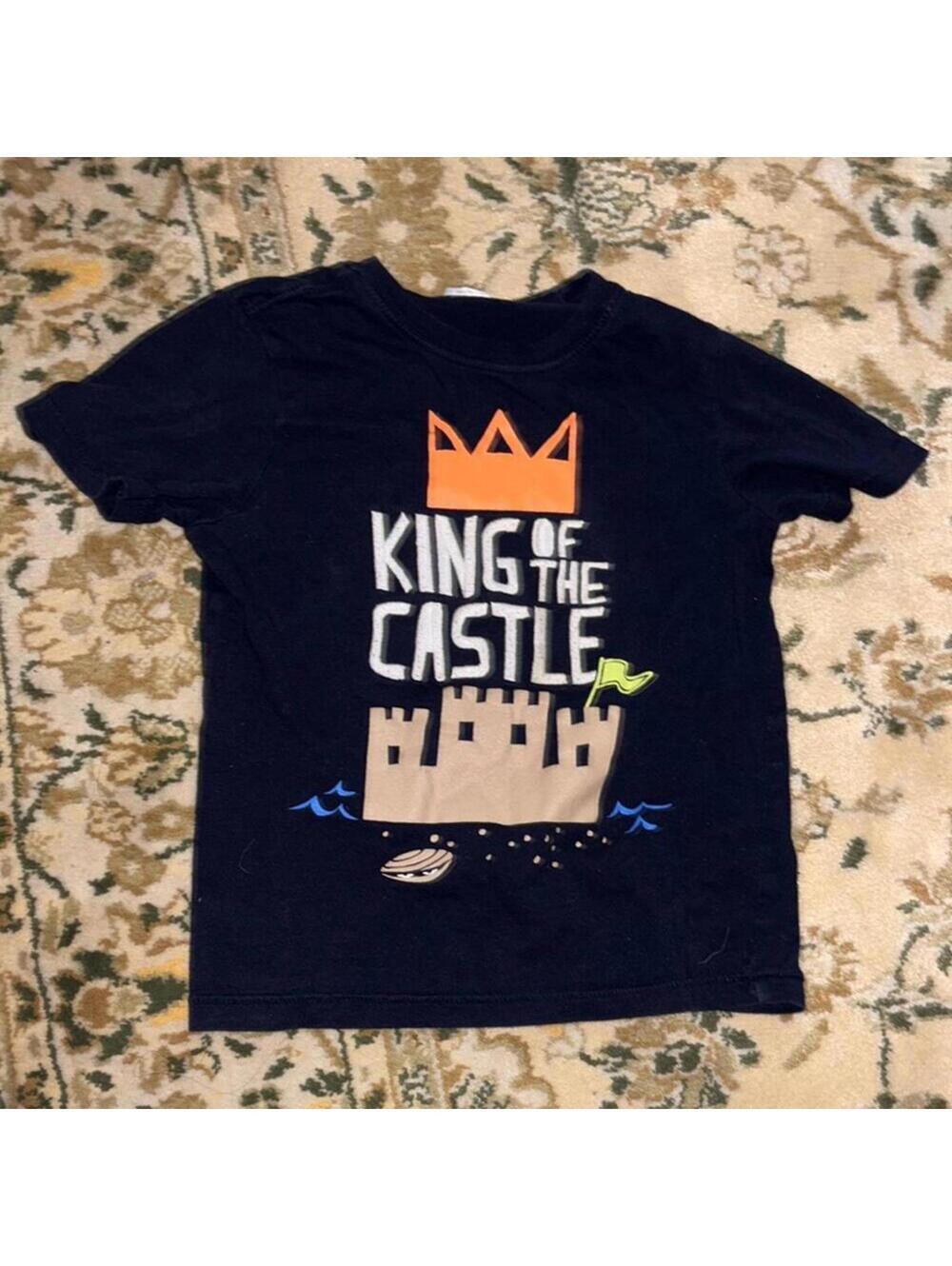 Kids Navy 'King of the Castle' T-Shirt Summer Beach Vacation